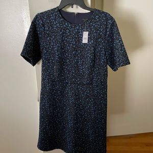NWT Ann Taylor navy leopard shift dress